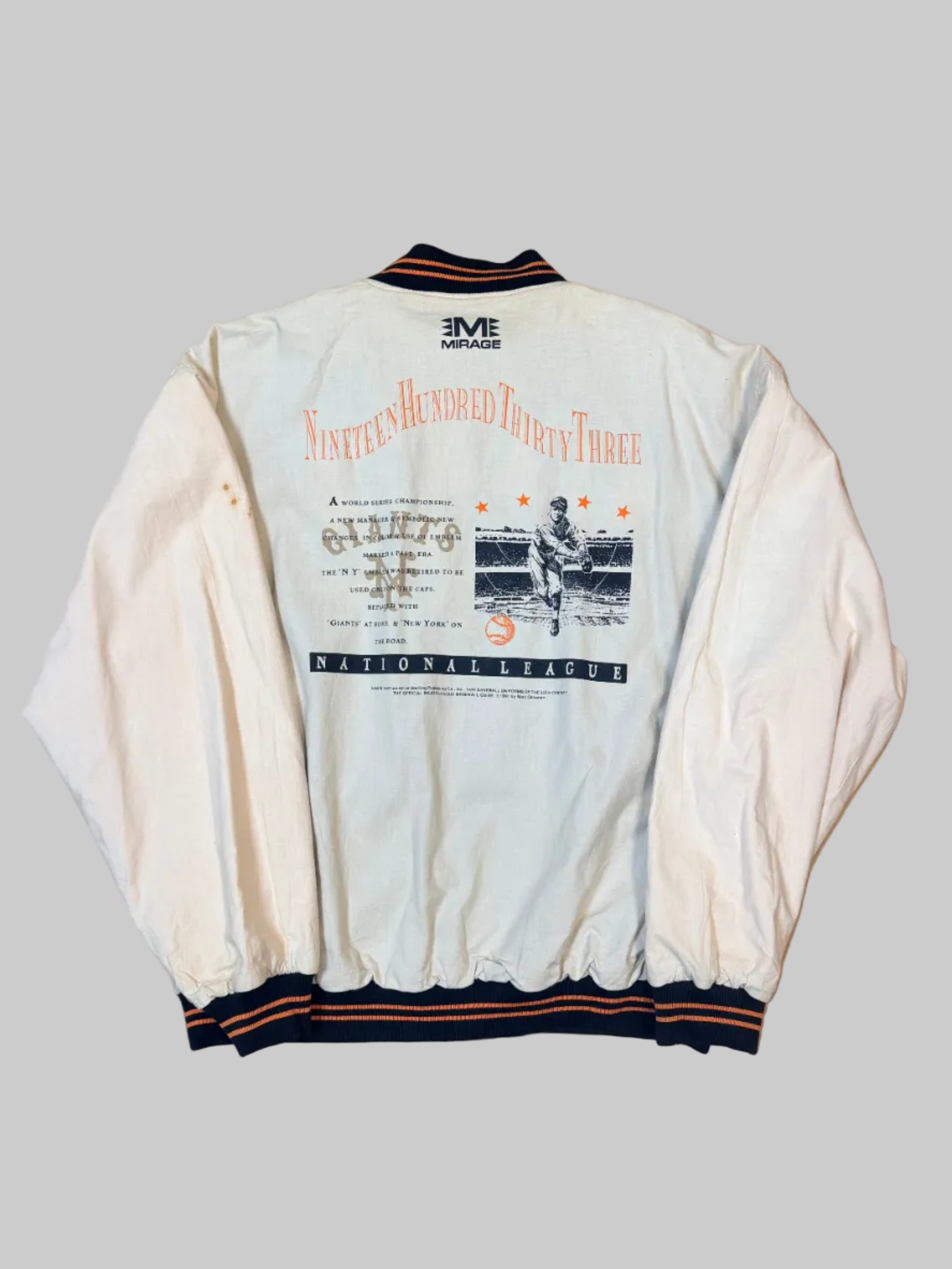 Rare EME Mirage Reversable NY GIANTS Jacket  XL
