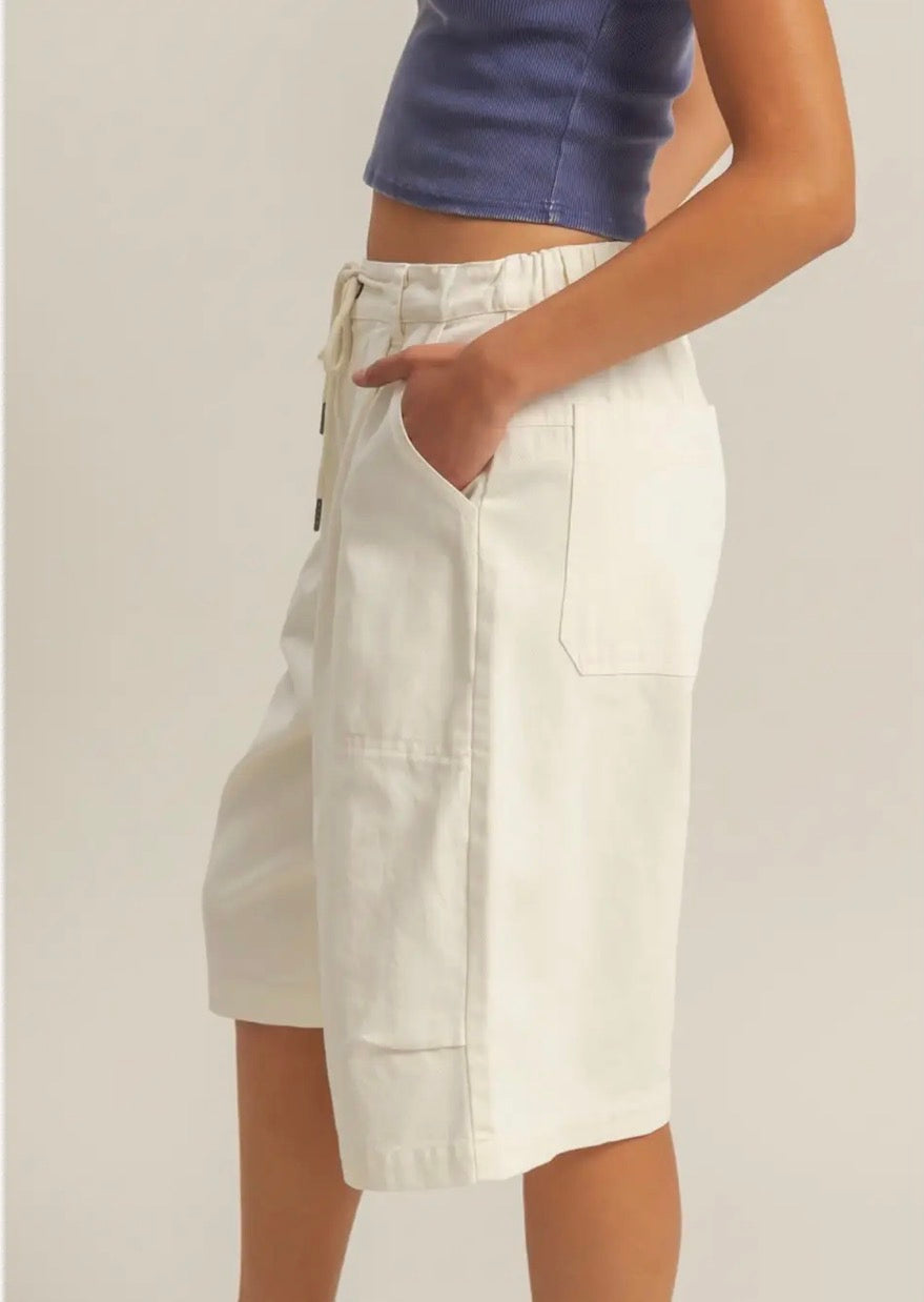 Coastal Linen Culotte Shorts