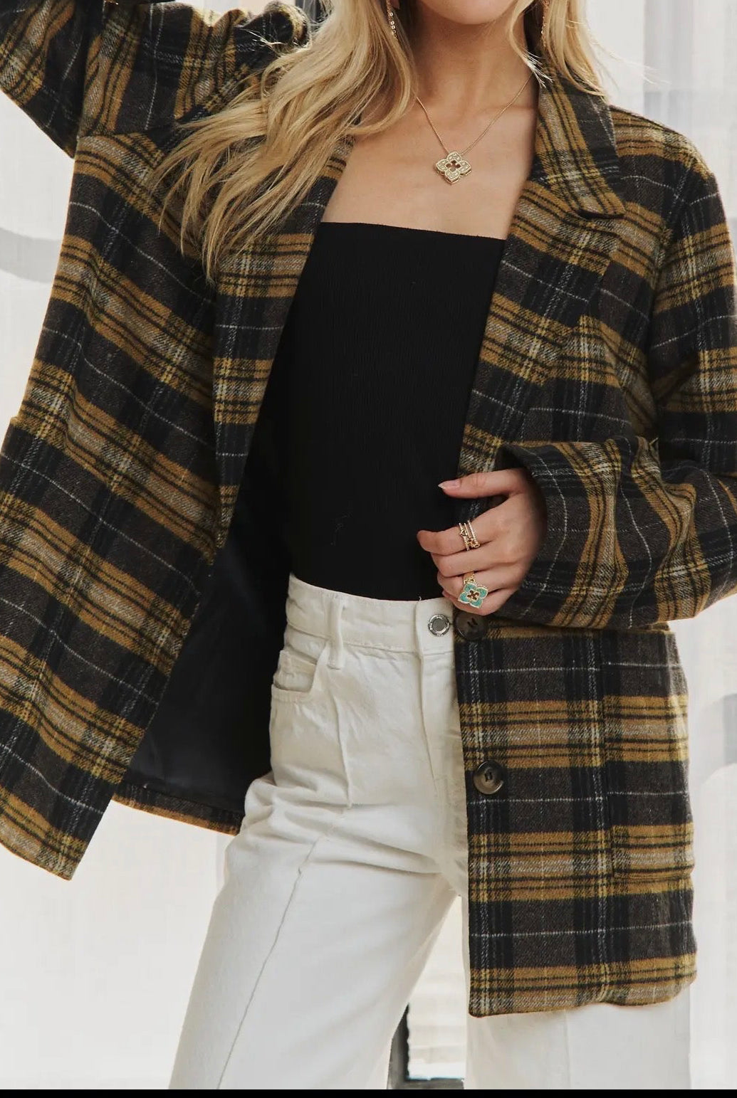 Clueless Plaid Blazer