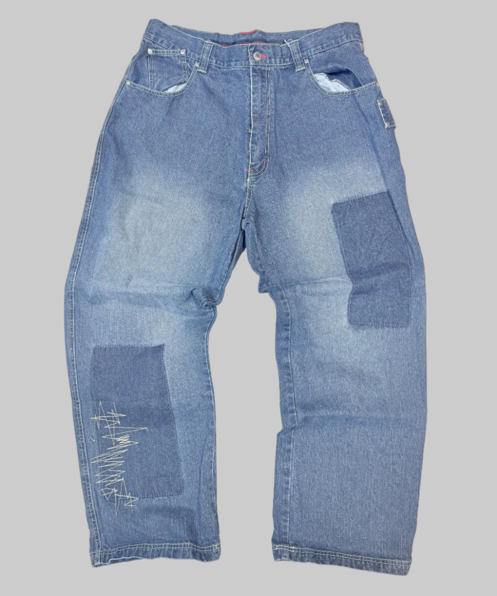 Vintage Barcode Jean Denim Jacket & Pant set
