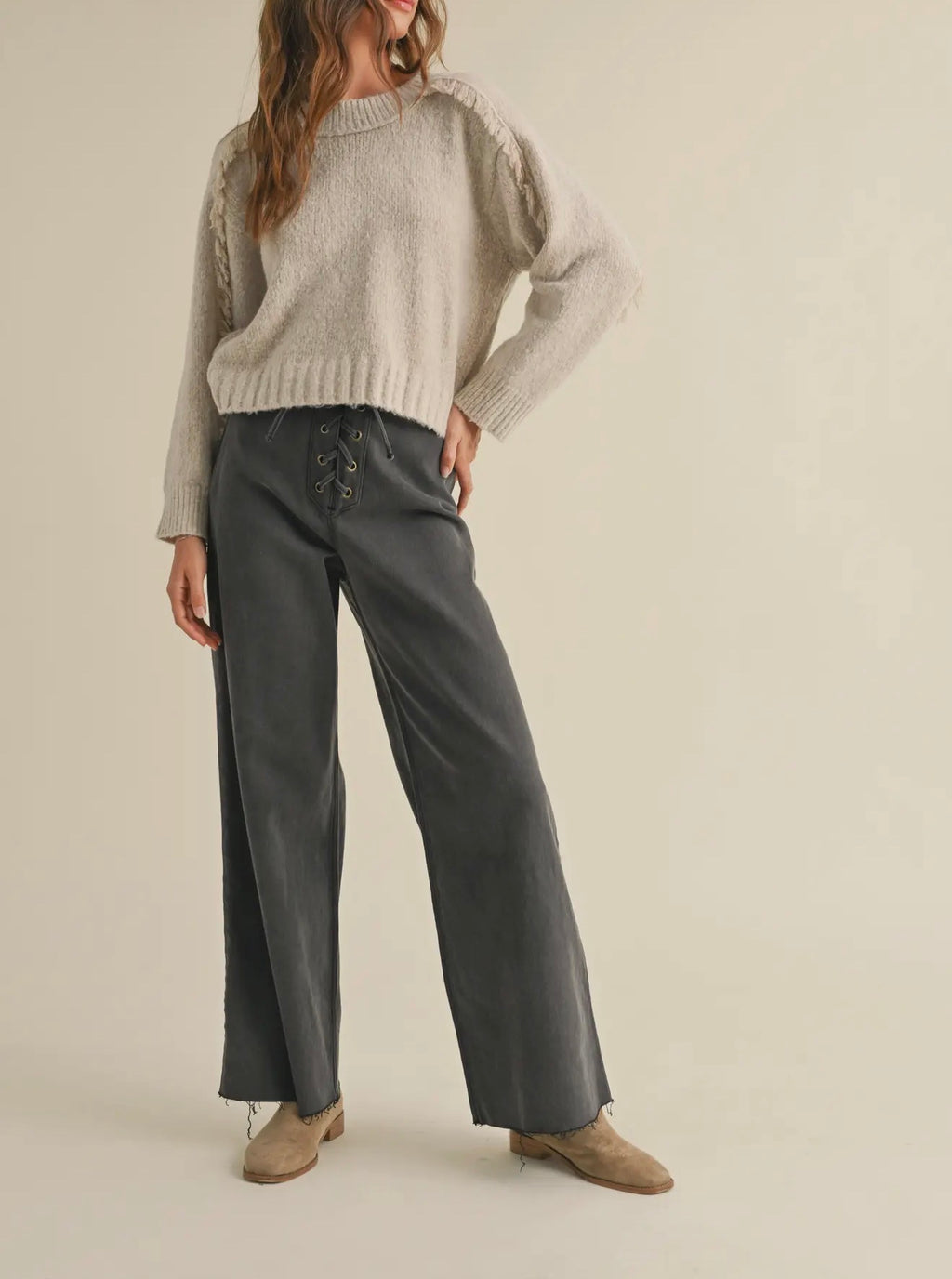 Lace up Jeans