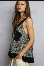 Midnight Meadow Patchwork Tank