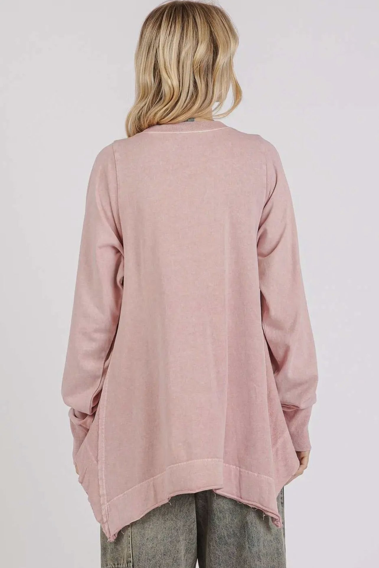 Floral patch oversized sweatshirt