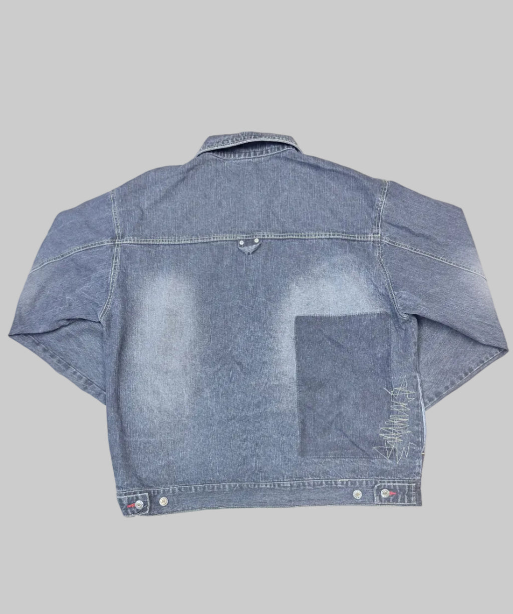 Vintage Barcode Jean Denim Jacket & Pant set