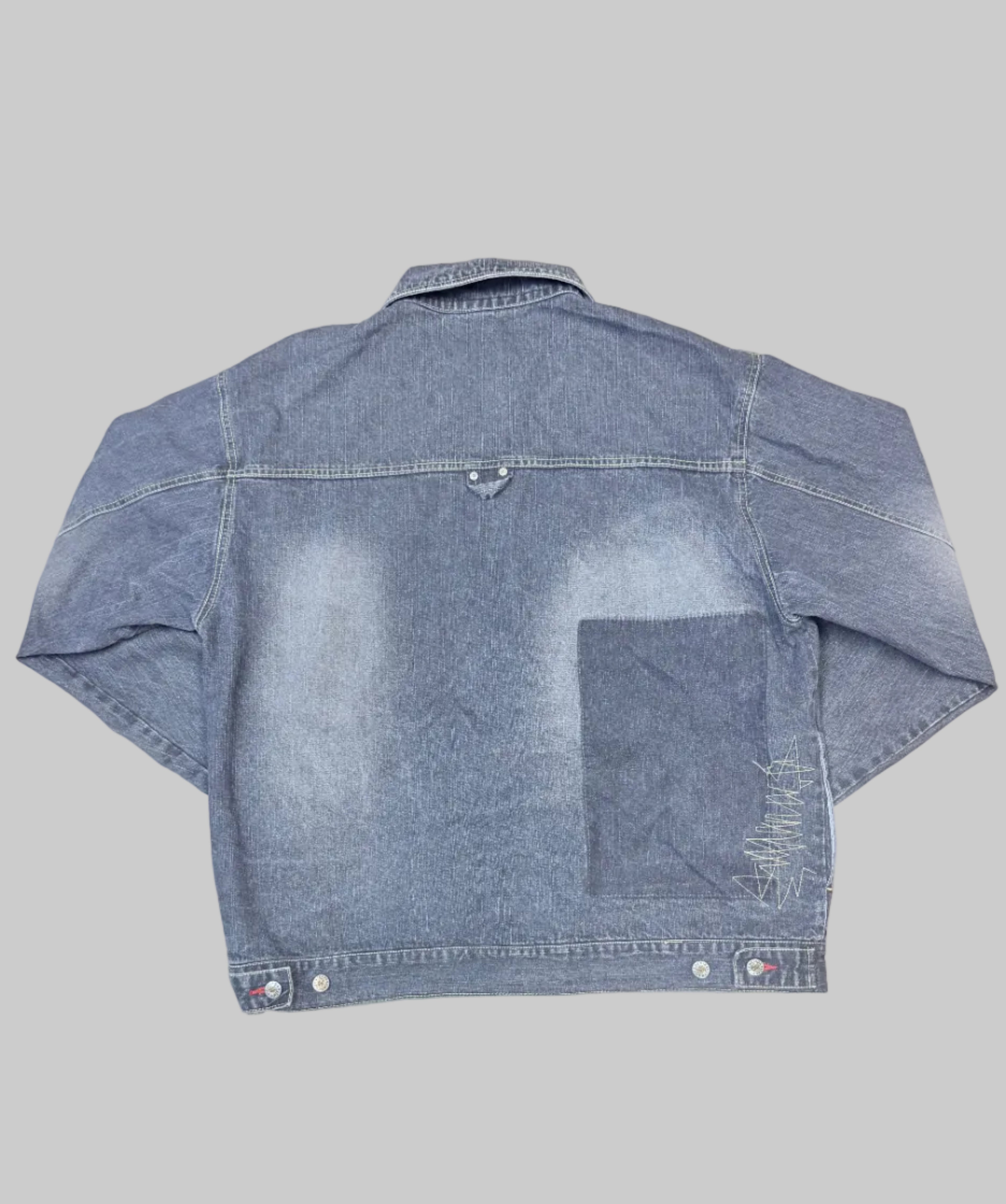 Vintage Barcode Jean Denim Jacket & Pant set