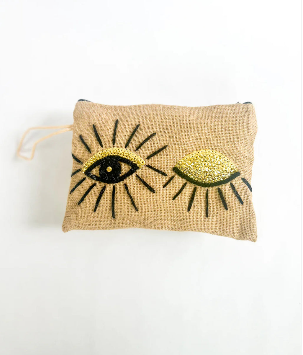 Burlap wrist bags
