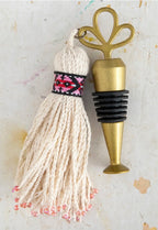 Cream Tassel Wine Stopper