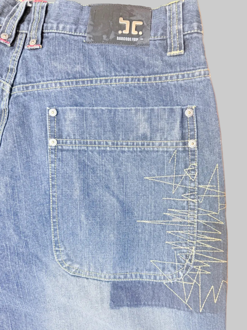 Vintage Barcode Jean Denim Jacket & Pant set