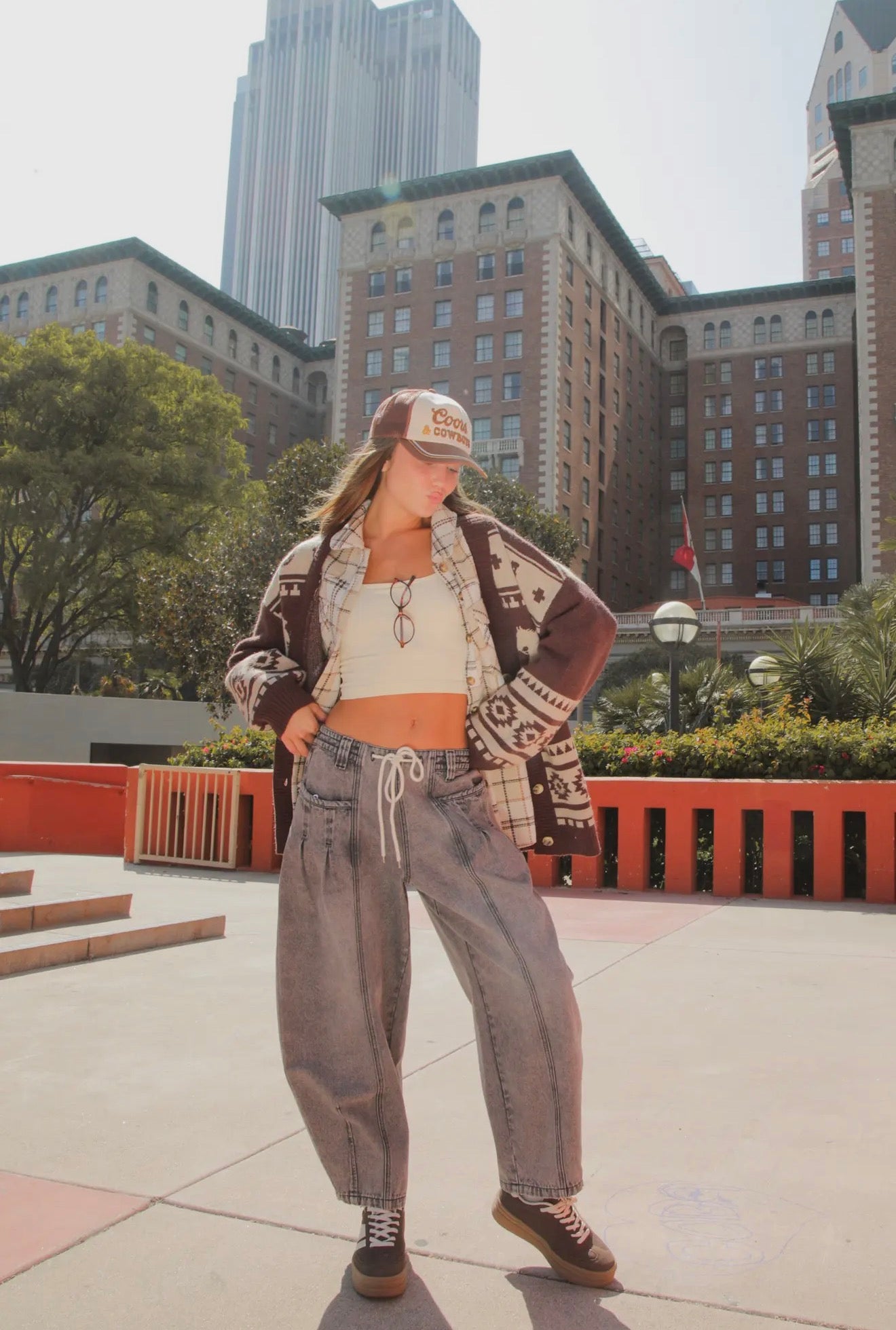 Barrel Acid Wash Jeans
