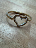 Hammered Dual tone Heart Clasp