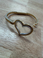 Hammered Dual tone Heart Clasp