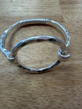 Hammered circle clasp