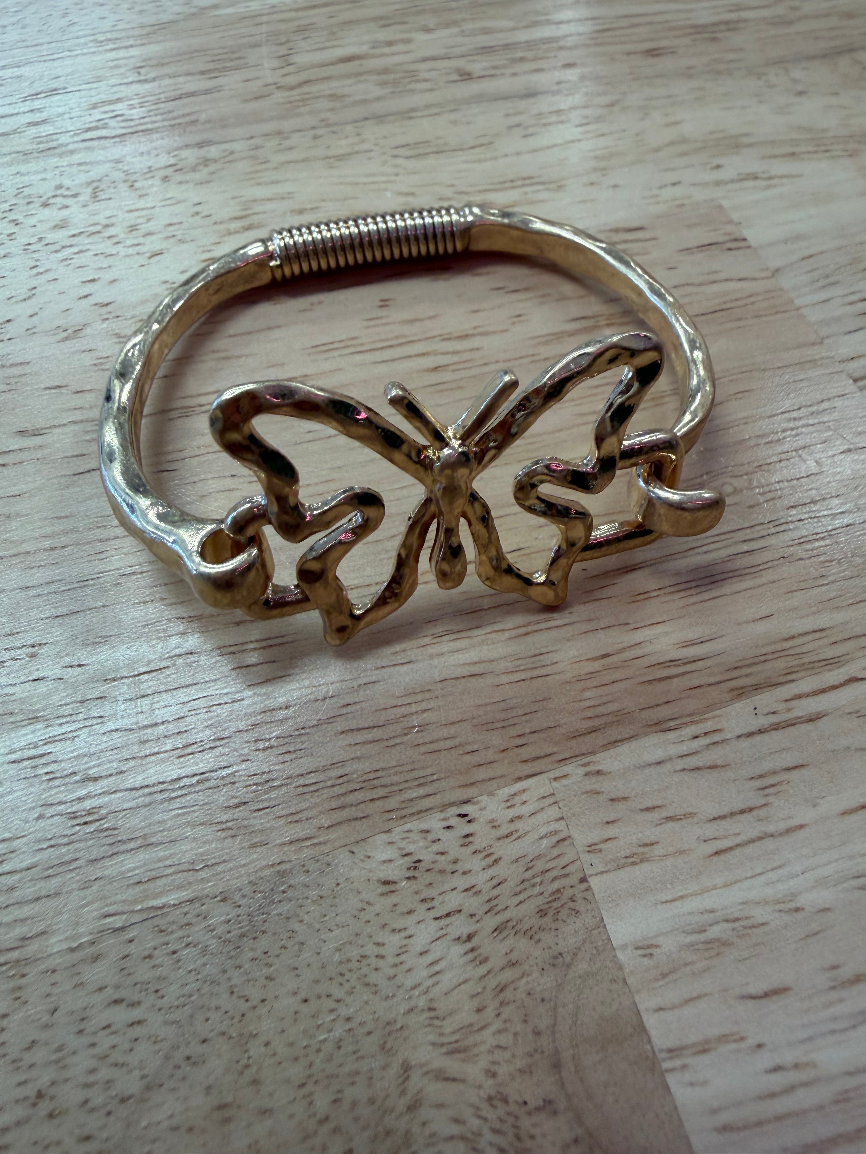 Hammered Butterfly Clasp