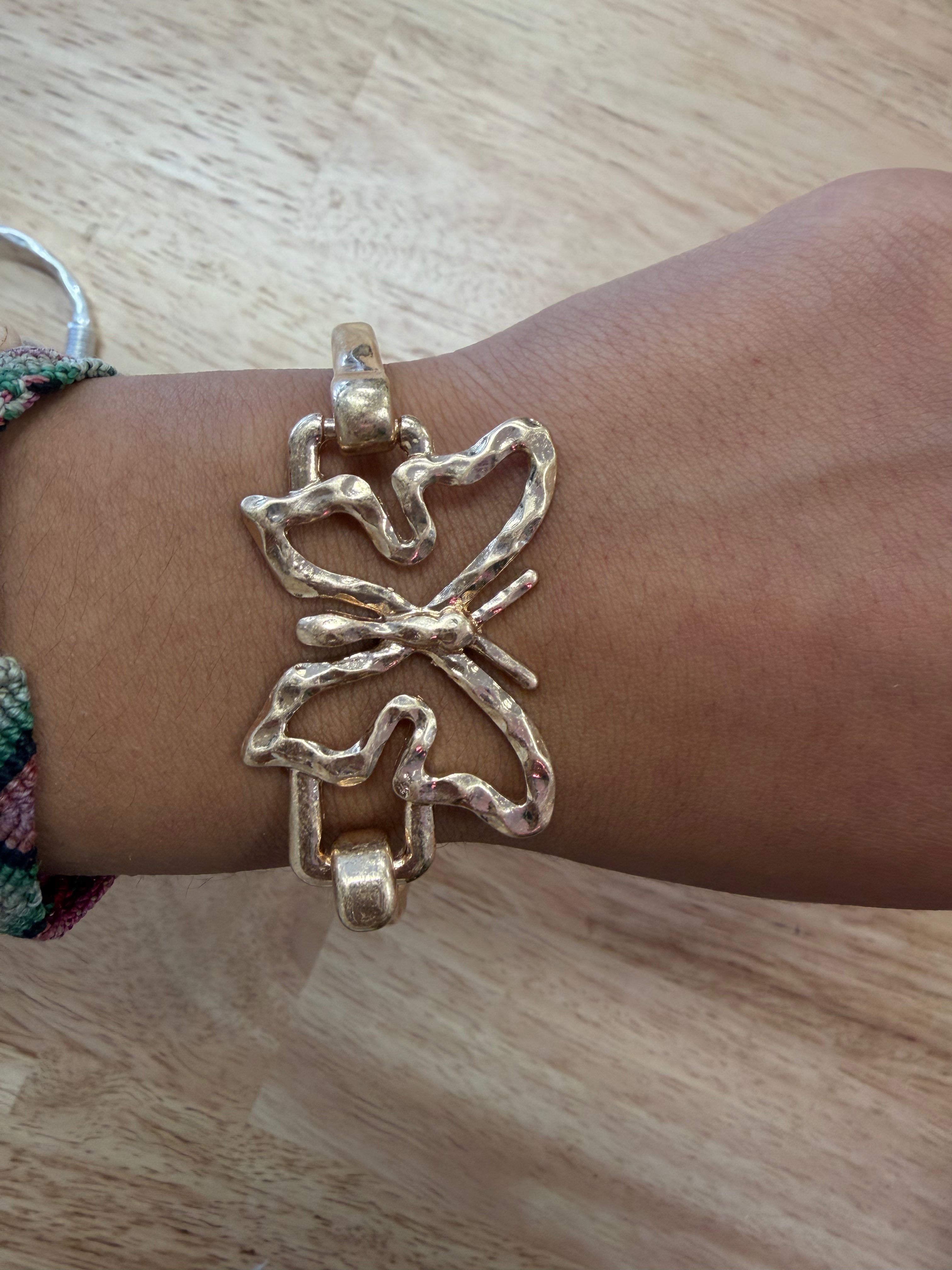 Hammered Butterfly Clasp
