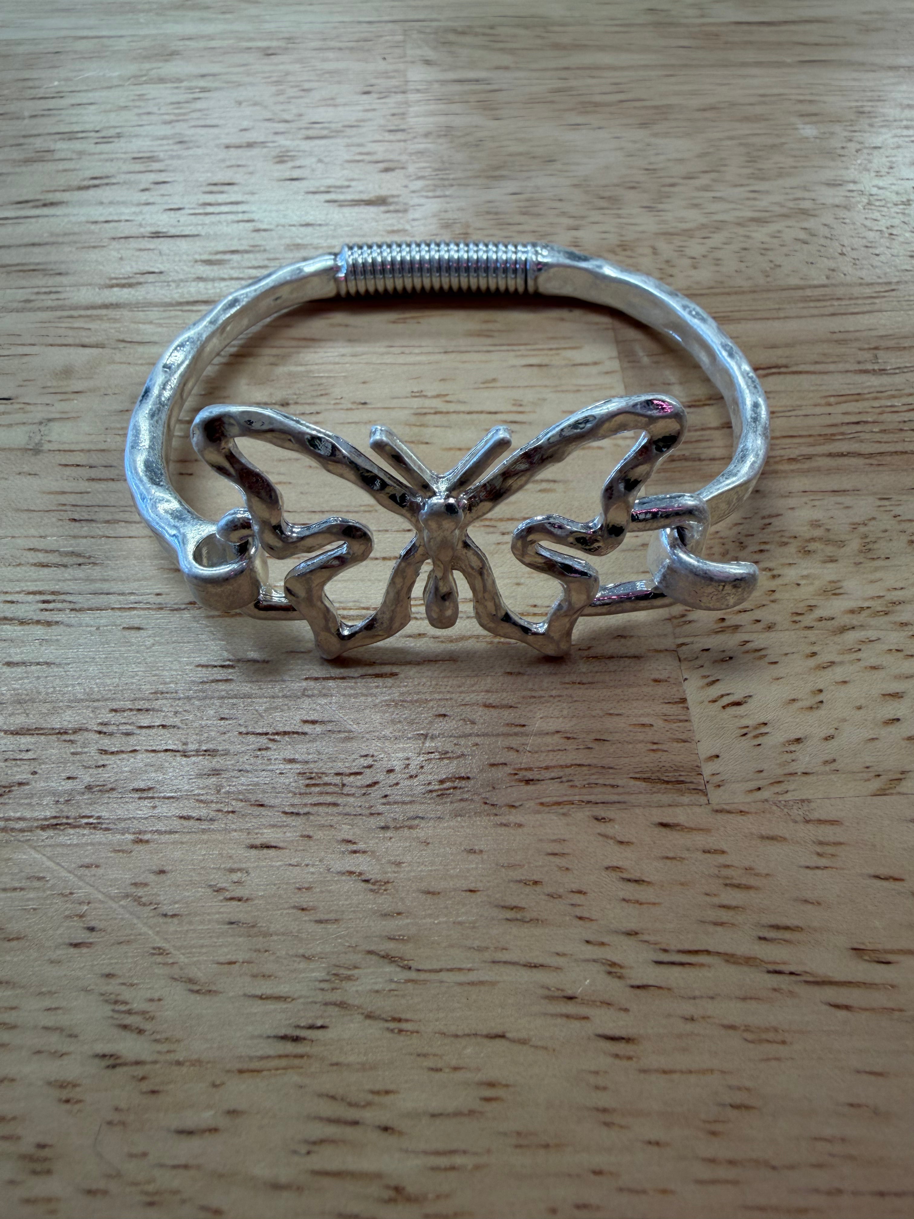 Hammered Butterfly Clasp