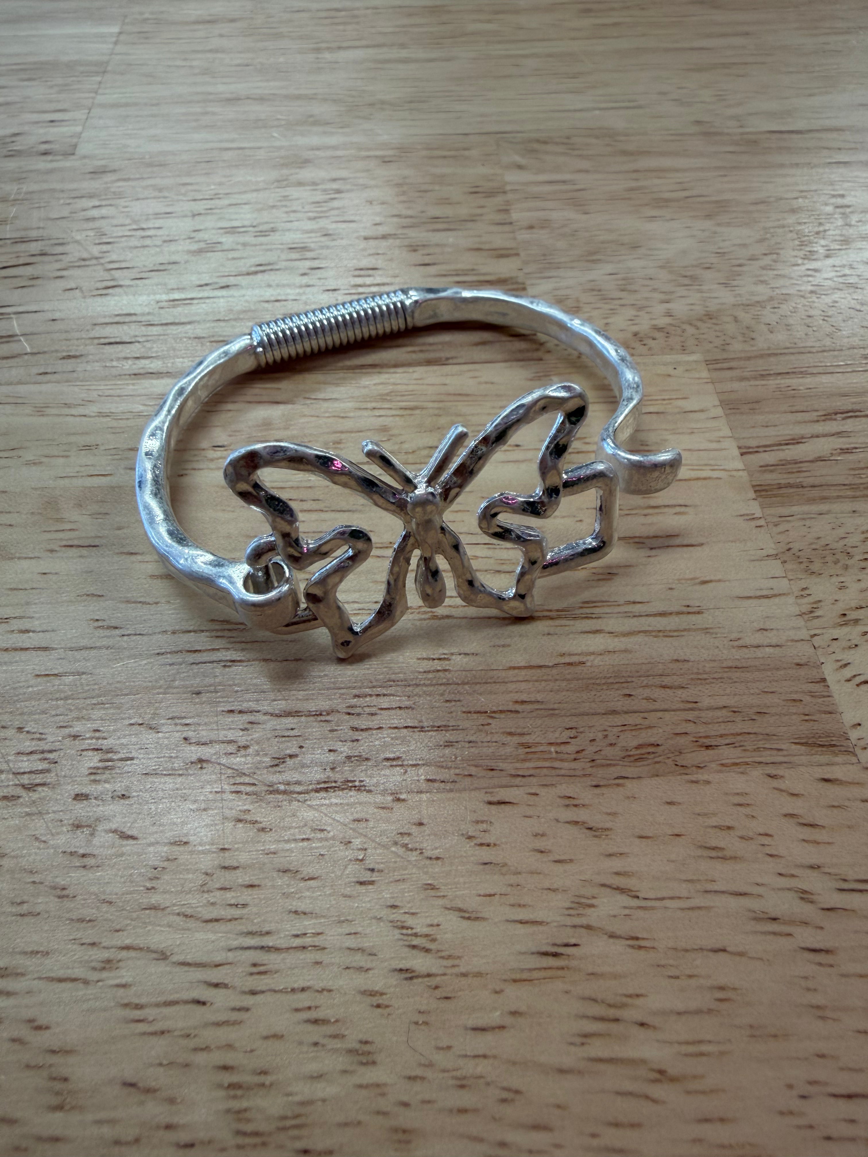 Hammered Butterfly Clasp
