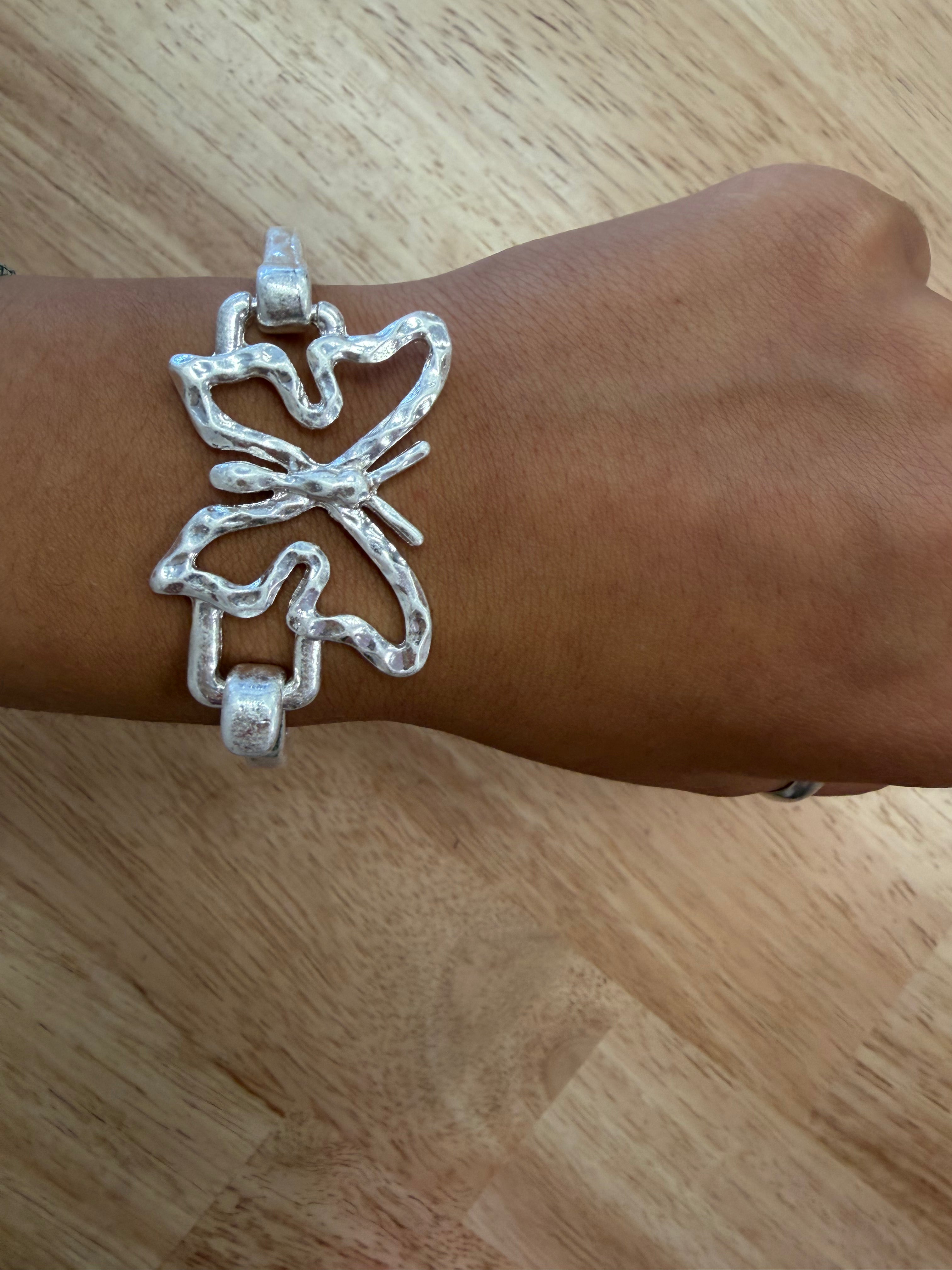 Hammered Butterfly Clasp