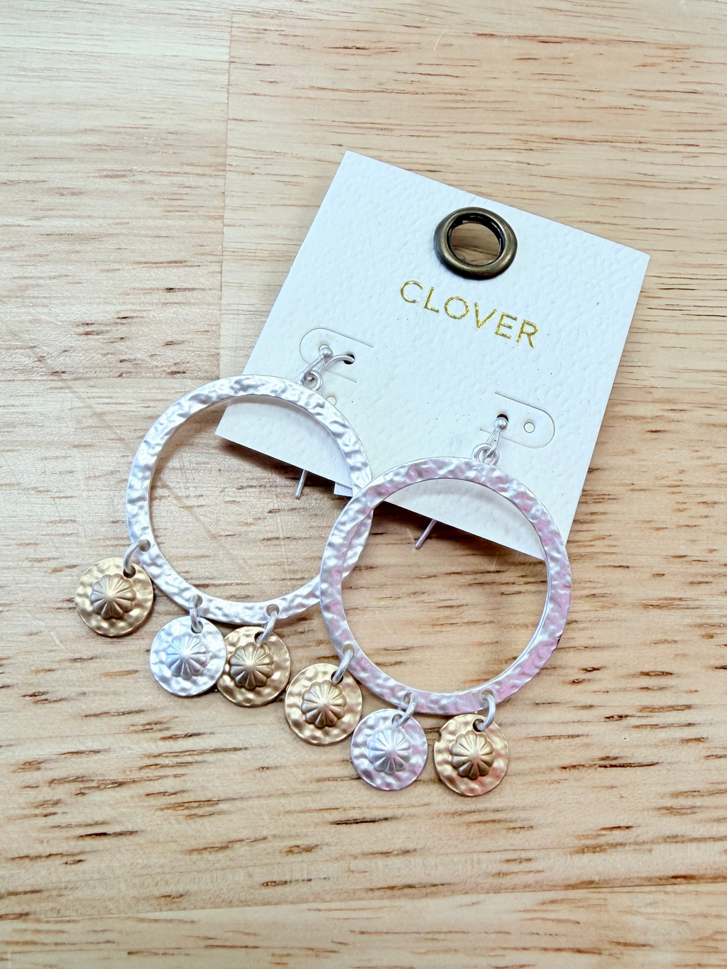 Hammered dangle earrings