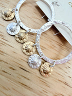 Hammered dangle earrings