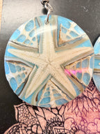 Real starfish earrings