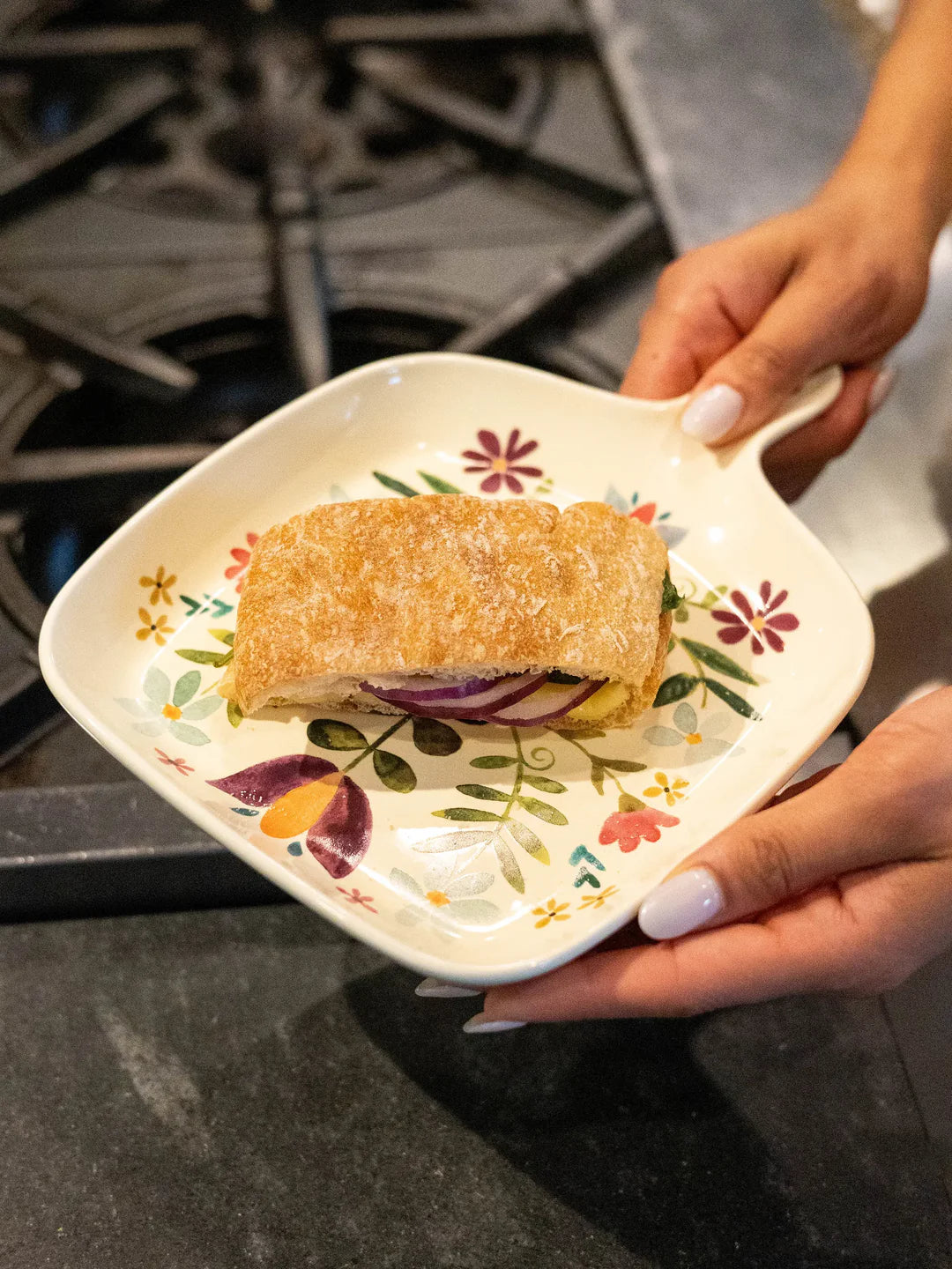 Floral Oven Table Plate