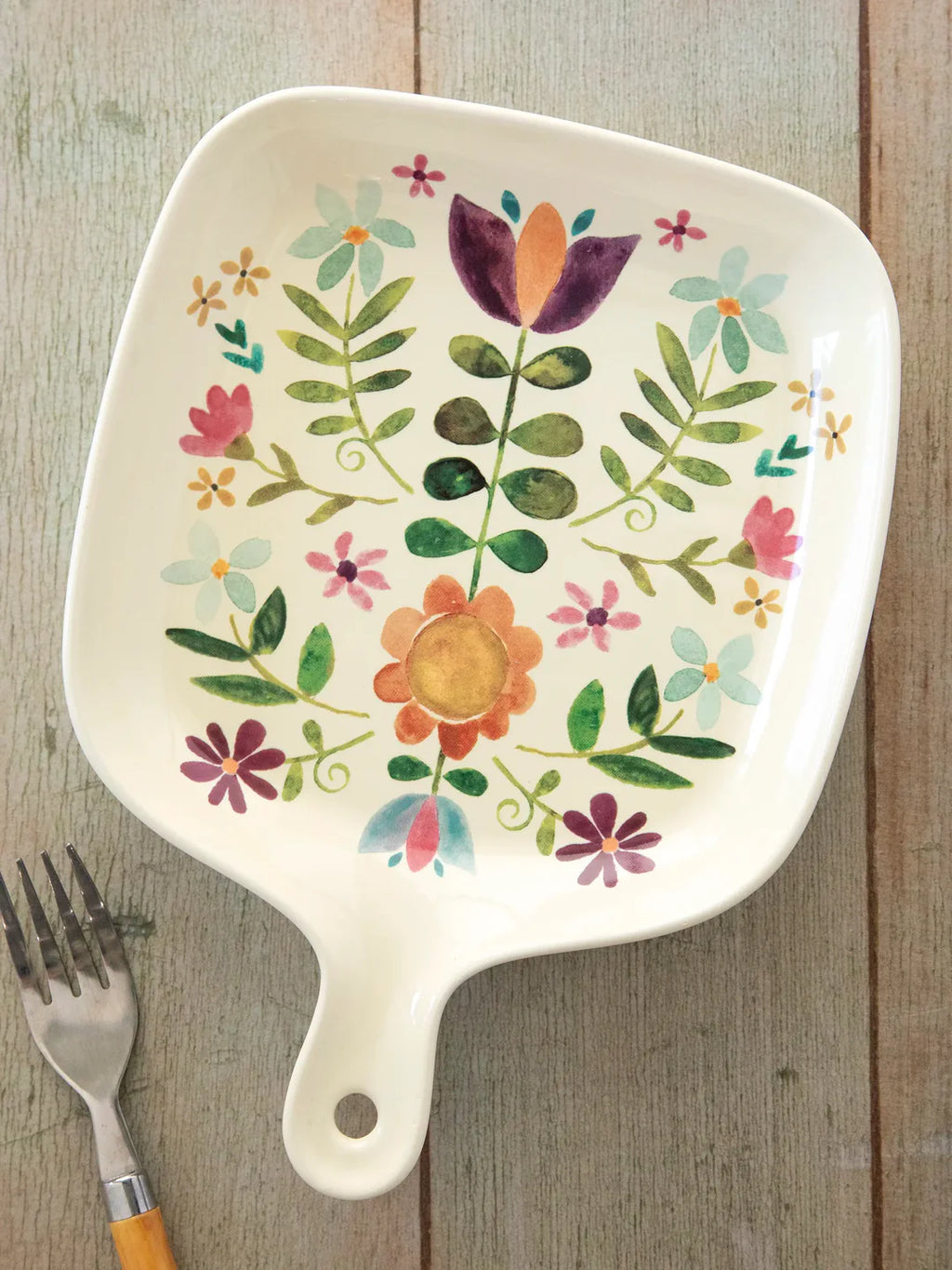Floral Oven Table Plate