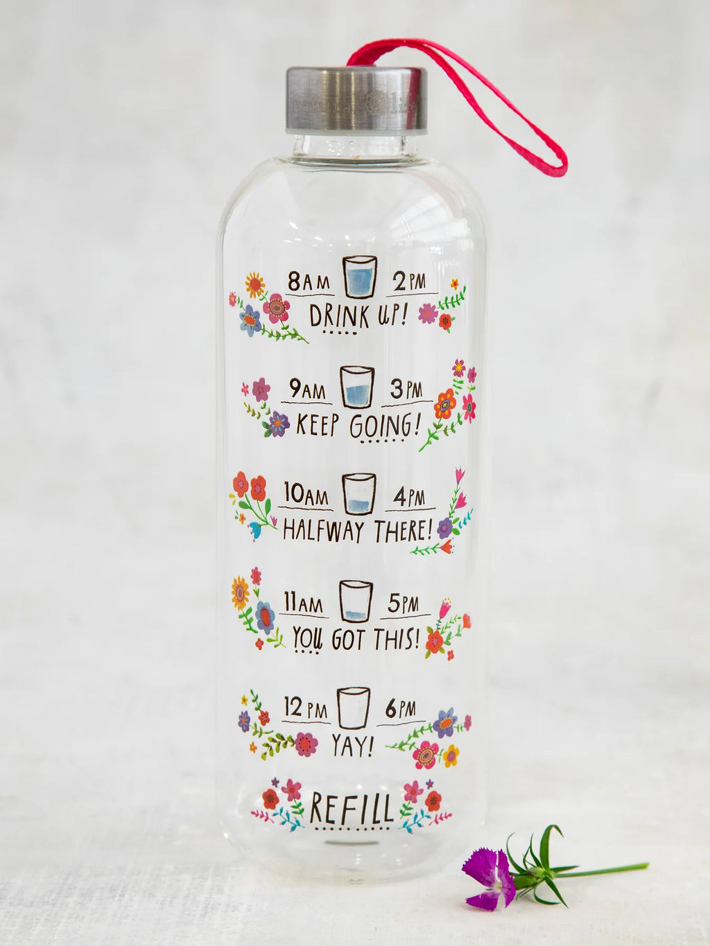 Glass Hydration Tracking bottle