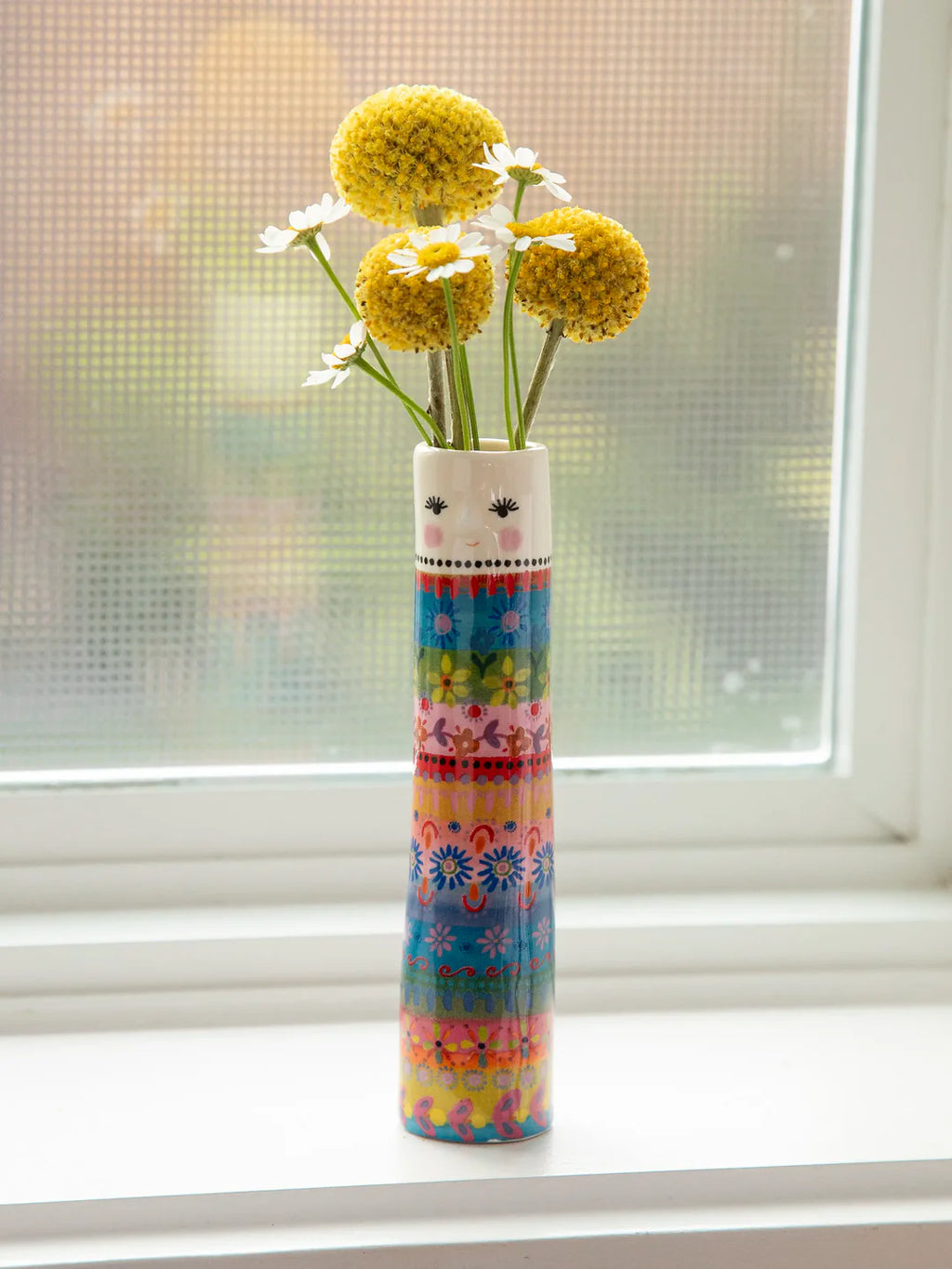 Folk friend Bud Vase