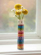 Folk friend Bud Vase