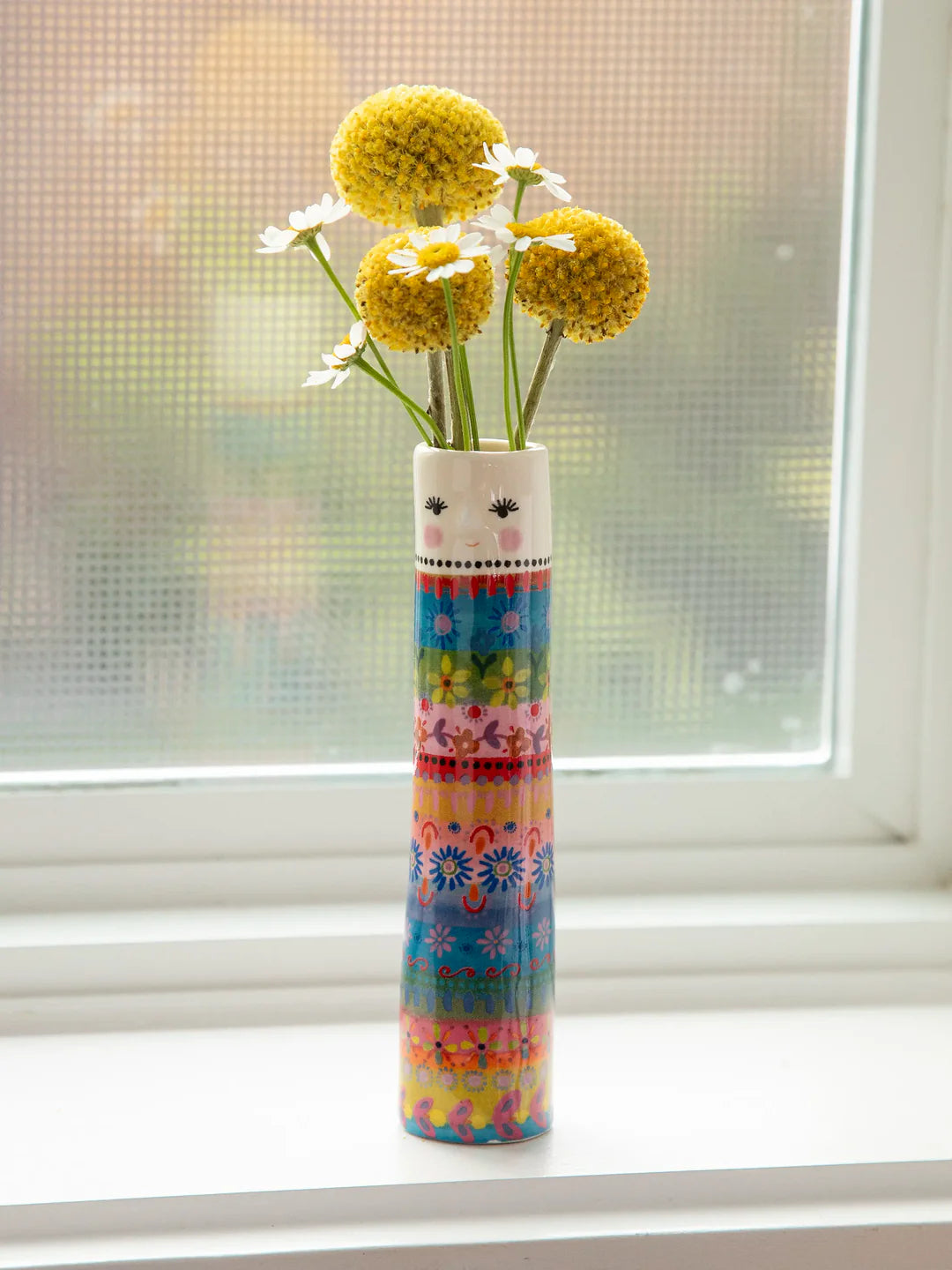 Folk friend Bud Vase