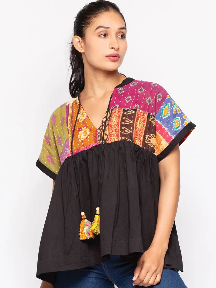 Cotton Kantha Tunic Top