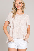 Ruffle Spotted Top