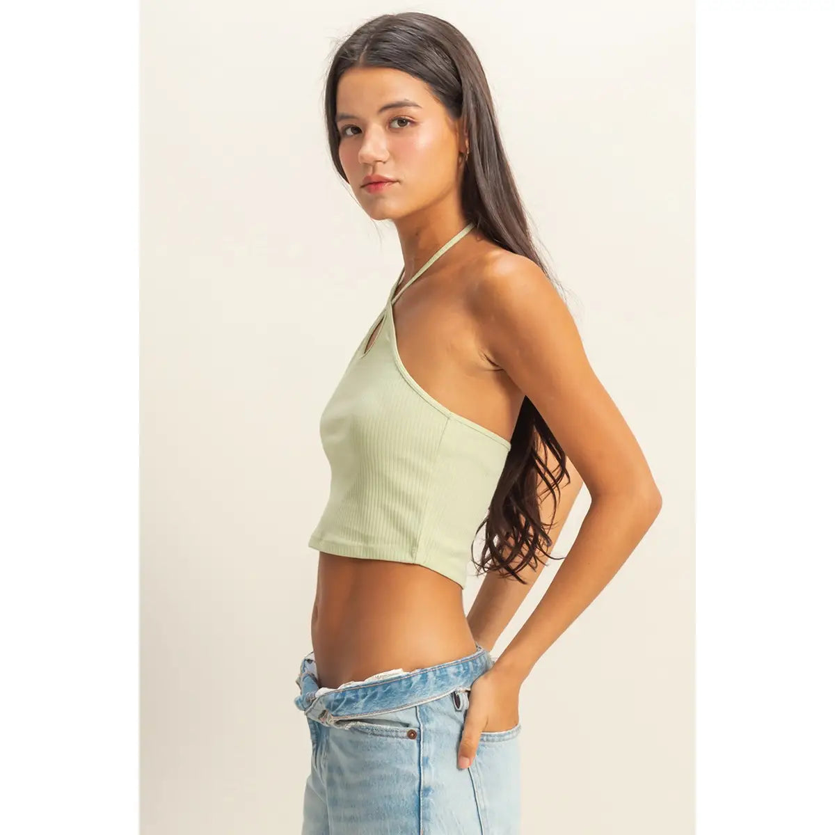 Halter Cutout Crop Top