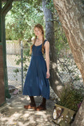 Denim Long Midi Dress