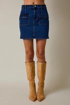 Denim Pocket Skirt