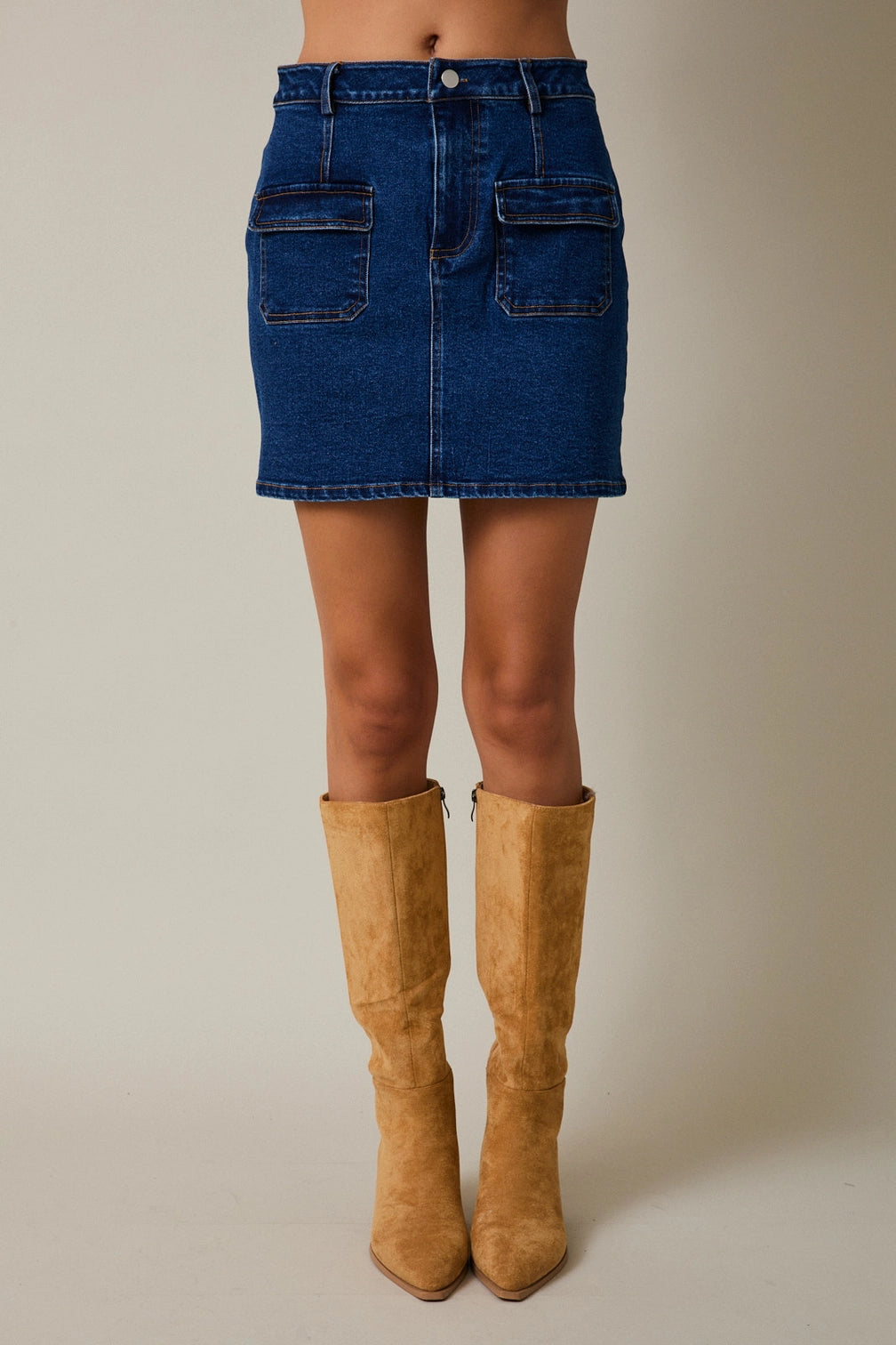 Denim Pocket Skirt