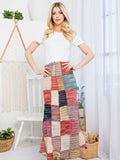 Assorted Patch Maxi Skirt