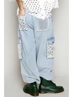 Crochet Overlay Pockets Woven