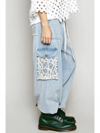 Crochet Overlay Pockets Woven