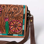 Genuine Leather Floral Cactus