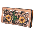 Genuine Leather Yellow Flower Cactus Wallet