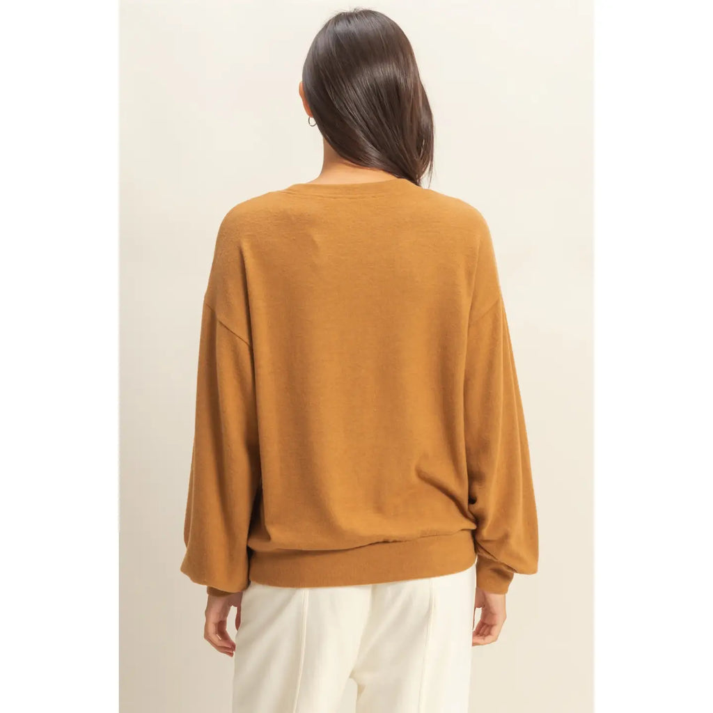 Balloon sleeve sweater