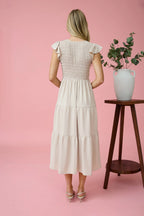 Flutter Sleeve Maxi Dress
