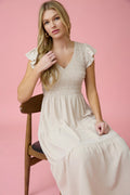 Flutter Sleeve Maxi Dress