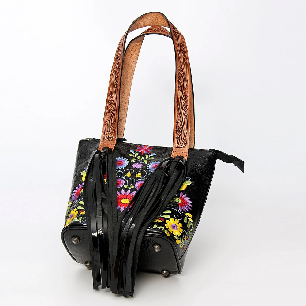 Fringe Full Grain Leather Western Bag