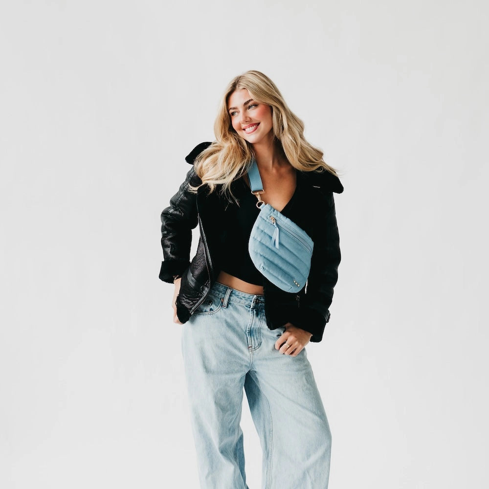 Denim Jolie Puffer Bum Bag