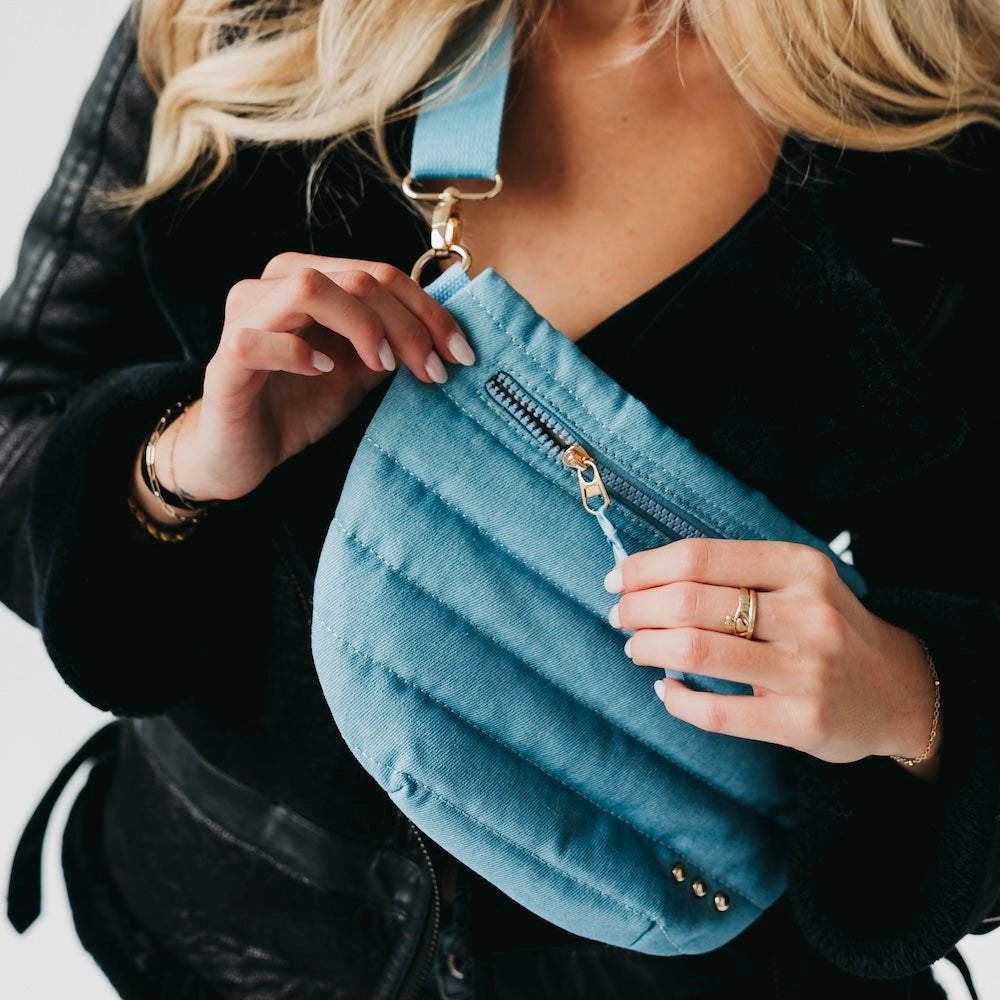 Denim Jolie Puffer Bum Bag