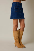 Denim Pocket Skirt