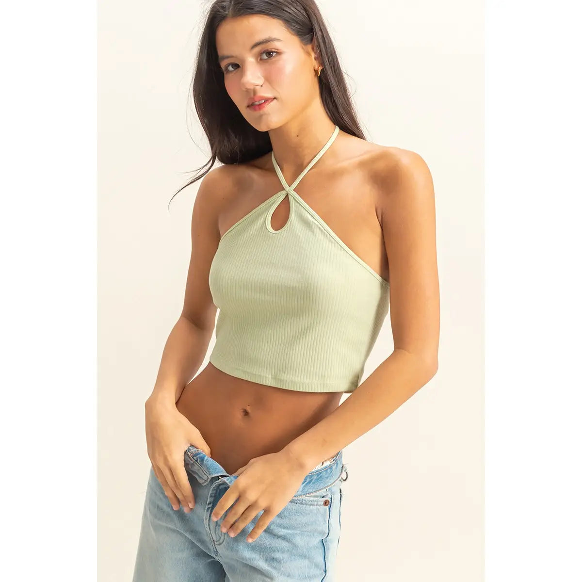 Halter Cutout Crop Top