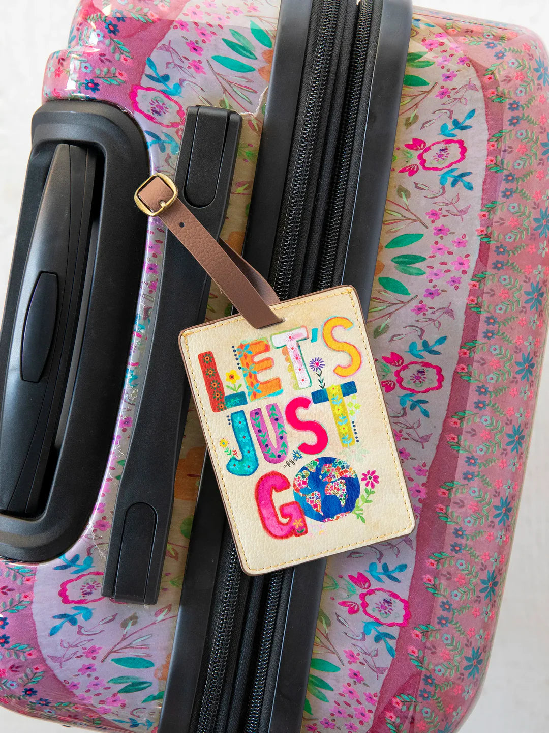 Lets Just Go Luggage Tag